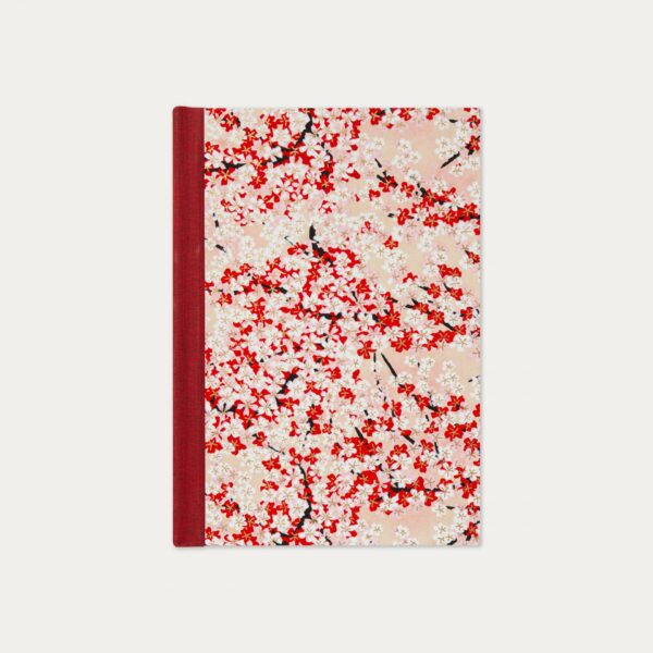 Esmie, classic journal, white red blossom/pink