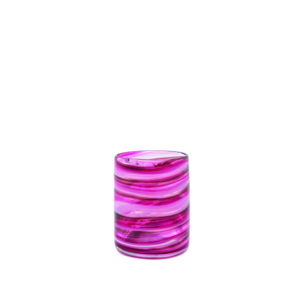 Mdina Glass, tumbler, mixed pink, 12cm