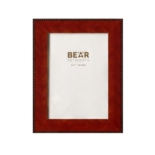 Italian photo frame, 5″x7″, OBL/30 mahogany