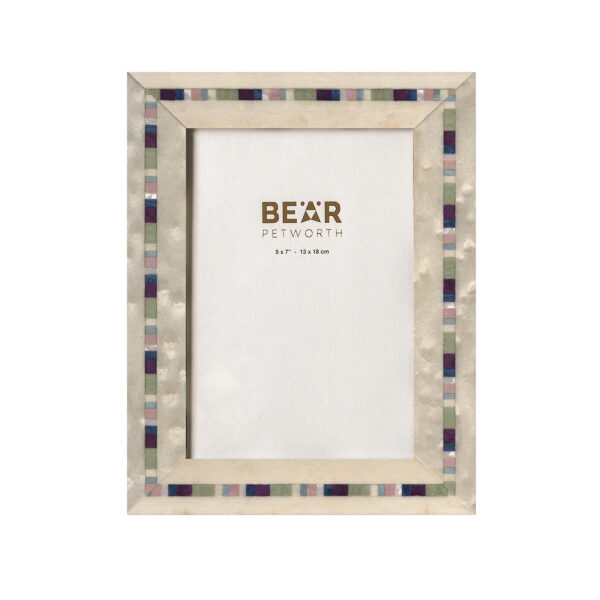 Italian photo frame, 5″x7″, Trevi white