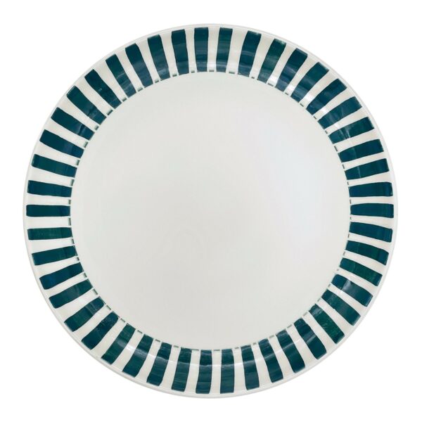 Villa Bologna, Charger Plate, Green Stripes