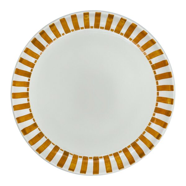 Villa Bologna, Charger Plate, Yellow Stripes