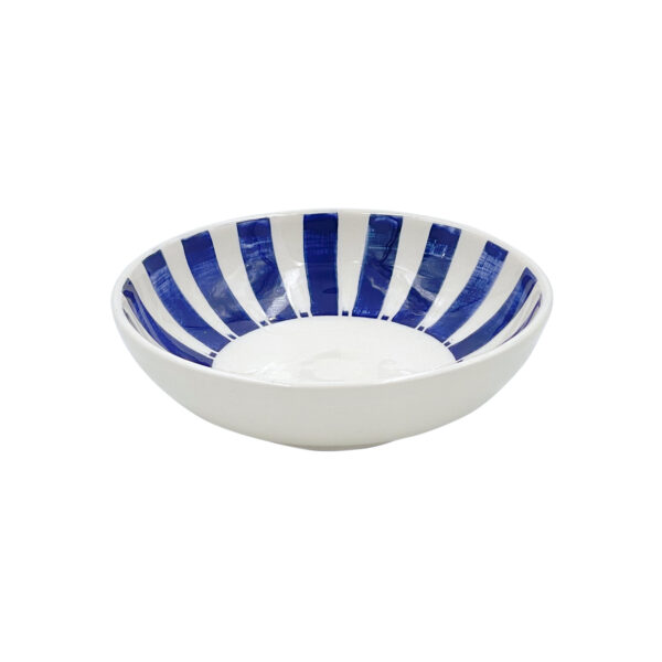 Villa Bologna, Peanut Bowl, Navy Blue Stripes