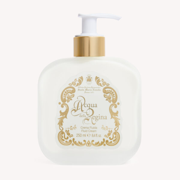 Santa Maria Novella, fluid body cream in glass bottle, Acqua della Regina