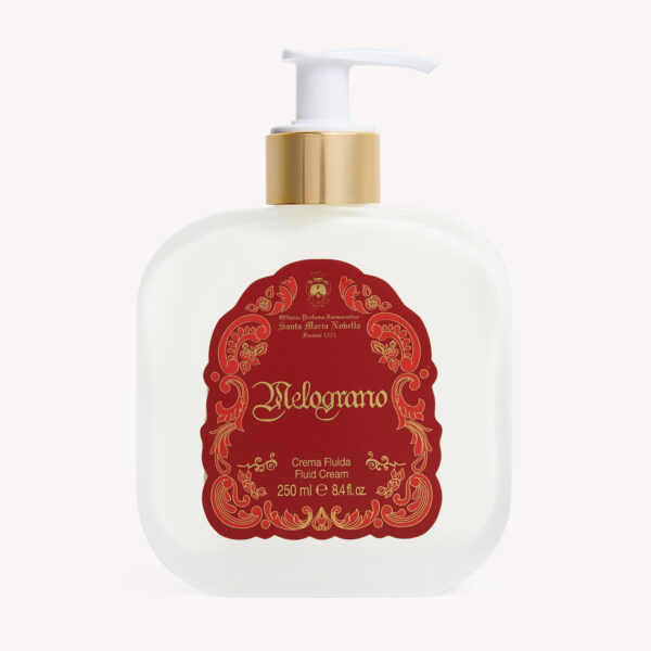 Santa Maria Novella, fluid body cream in glass bottle, Melograno