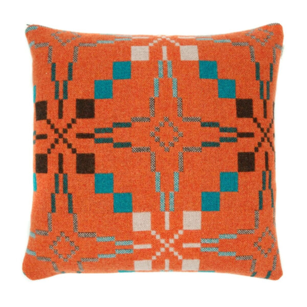 Melin Tregwynt, Vintage Star cushion, copper, 45 x 45cm