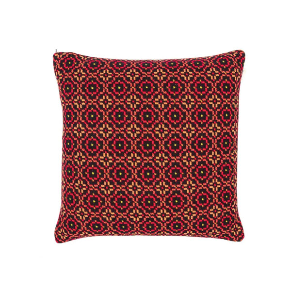 Melin Tregwynt, Vintage Rose Lambswool Cushion, ember, 30 x 30cm