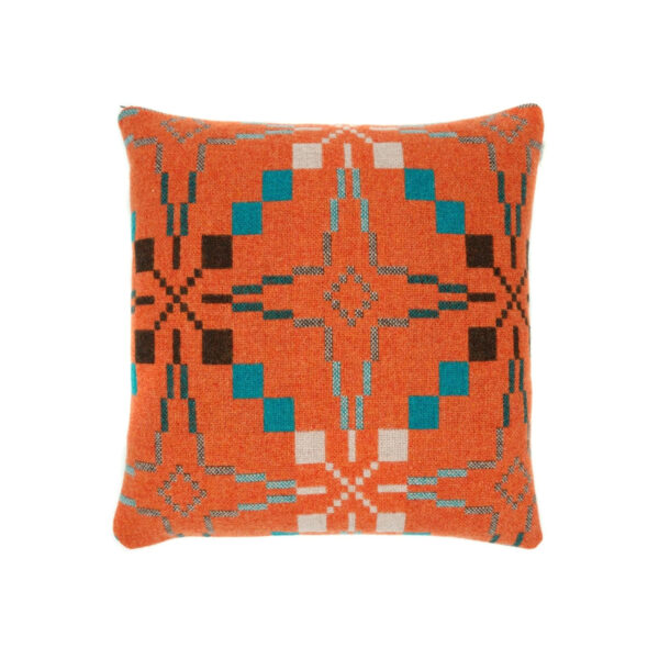 Melin Tregwynt, Vintage Star cushion, copper, 30 x 30cm