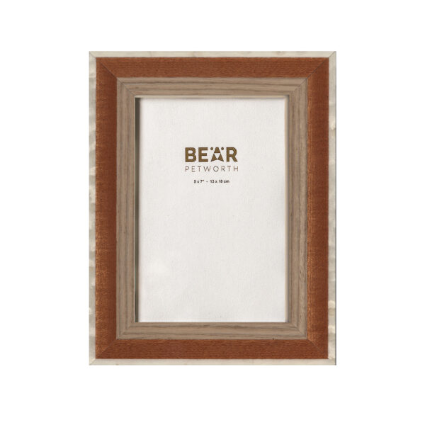 Italian photo frame, 5″x7″, trali mahogany