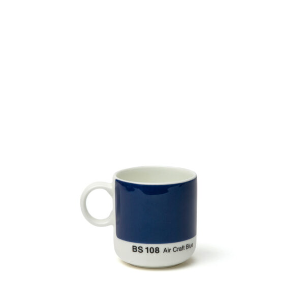 David Mellor, British Standard espresso cup, BS108 Air Craft Blue