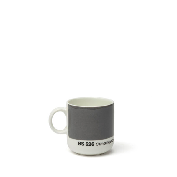 David Mellor, British Standard espresso cup, BS626 Camouflage Grey