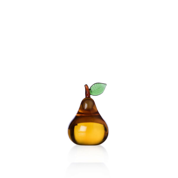 Ichendorf, Fruits & Flowers paperweight, amber pear