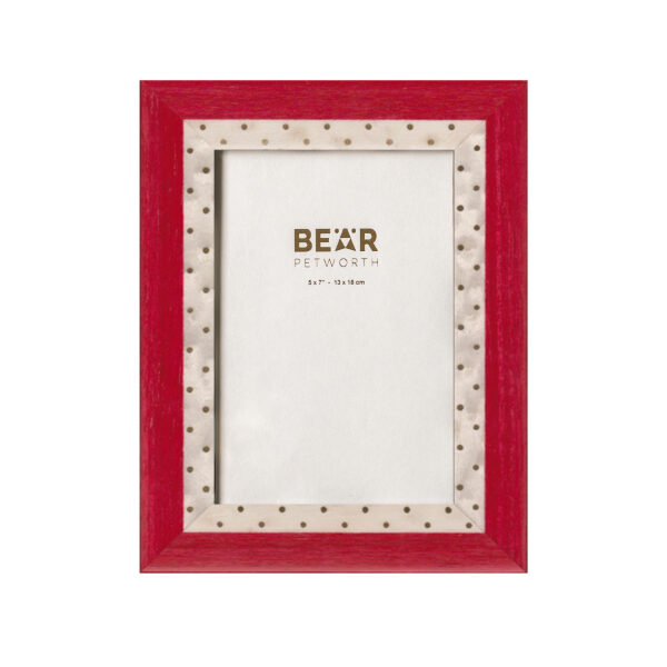 Italian photo frame, 5″x7″, Marie red
