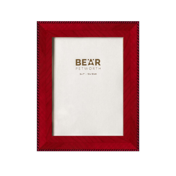 Italian photo frame, 5″x7″, OBL/30 red