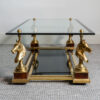 Brass ‘cheval’ horse head table by Maison Charles, France, c. 1970