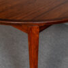Danish rosewood circular extending dining table by Henry Rosengren Hansen for Brande Møbelindustri, c. 1960s