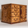 Japanese Meiji period bronze-mounted parquetry inlaid ash table cabinet, 1868-1912