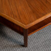 Hexagonal walnut two-tier coffee table, 1970s