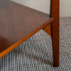 Hexagonal walnut two-tier coffee table, 1970s