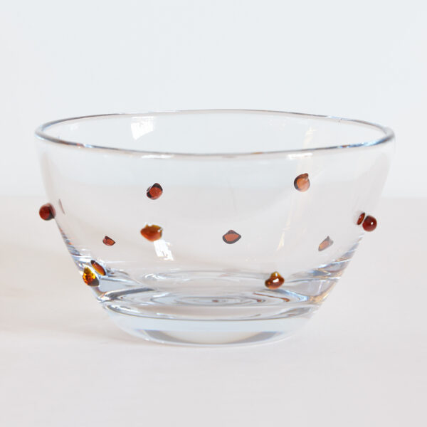 Vintage glass bowl by Krosno, Poland