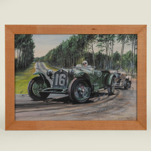 Nicholas Watts (English, b. 1947) 1930s Alfa Romeo 8C roadster driven by Tim Birkin, commissioned by racing driver Alain de Cadenet (1945-2022), gouache, signed and dated 1982 lower right