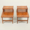 Pair of American Mid Century inlaid teak end tables by Lane Alta Vista, c. 1960