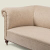 Late Victorian Chesterfield upholstered in Volga Linen Natural Herringbone, c. 1890