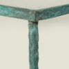 Green patinated bronze coffee table in the style of Giacometti