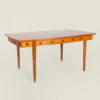 English mahogany Model X6772 extending dining table & six chairs designed by Frank Whitton for Gordon Russell of Broadway, c. 1950