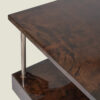 Pair of Italian lacquered parchment and mahogany side tables by Aldo Tura, 1960s